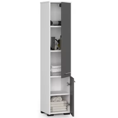Badezimmerschrank MERALYA - weiß/grau