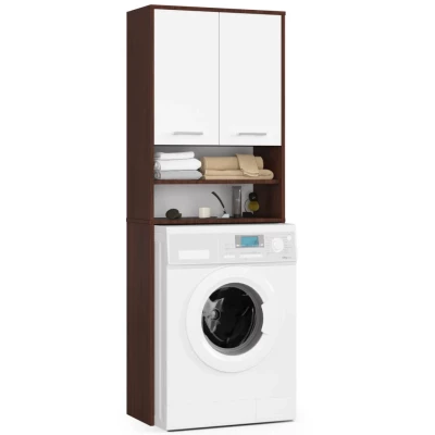 Badezimmerschrank über der Waschmaschine MERALYA - Wenge/Weiß