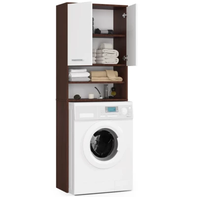 Badezimmerschrank über der Waschmaschine MERALYA - Wenge/Weiß