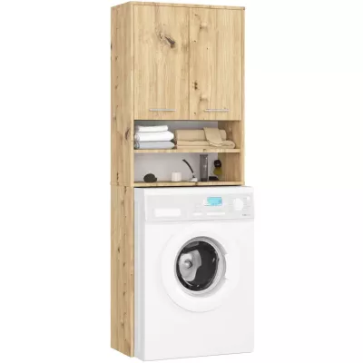Badezimmerschrank über der Waschmaschine MERALYA – Artisan Eiche