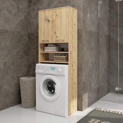 Badezimmerschrank über der Waschmaschine MERALYA – Artisan Eiche