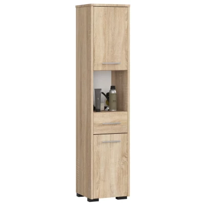 Badezimmerschrank mit Schublade MERALYA - Sonoma Eiche