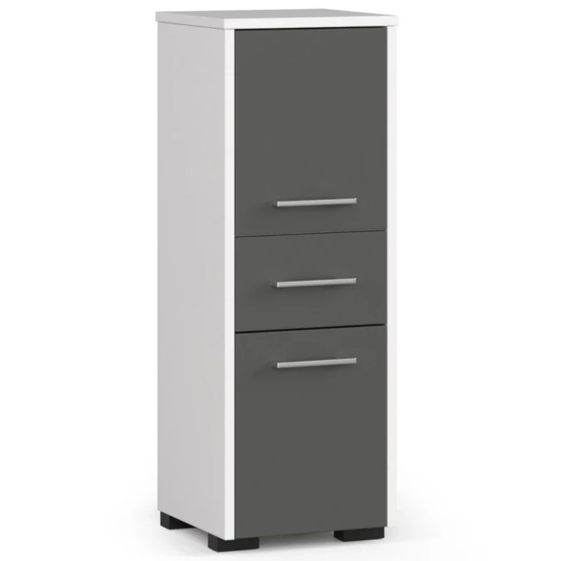 Kleiner Badezimmerschrank MERALYA - weiß/grau