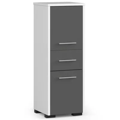 Kleiner Badezimmerschrank MERALYA - weiß/grau