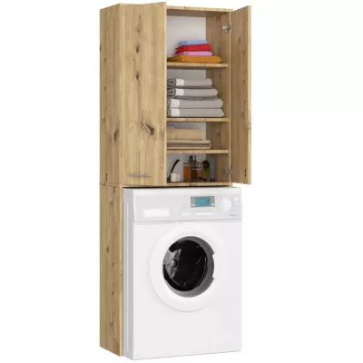 Hochschrank über der Waschmaschine MERALYA – Artisan Eiche
