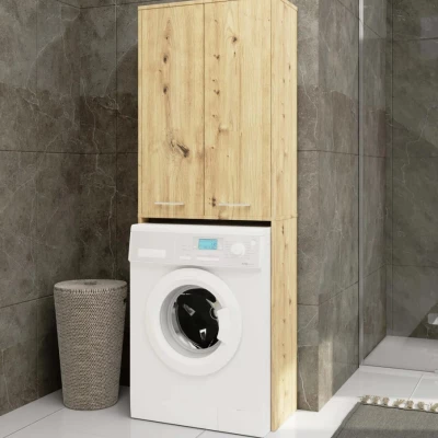 Hochschrank über der Waschmaschine MERALYA – Artisan Eiche