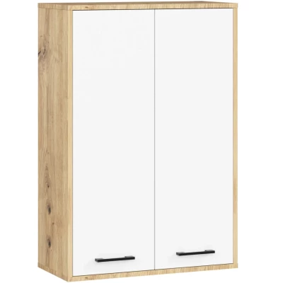 Hängeschrank fürs Badezimmer MERALYA – Artisan Eiche / Weiß