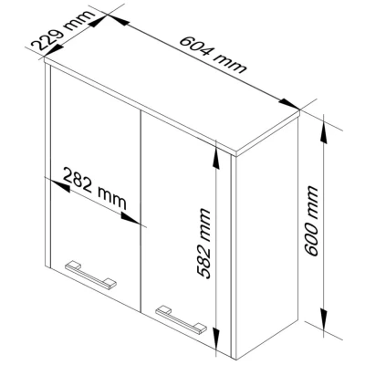 MERALYA Wand-Badezimmerschrank – weiß / weiß glänzend