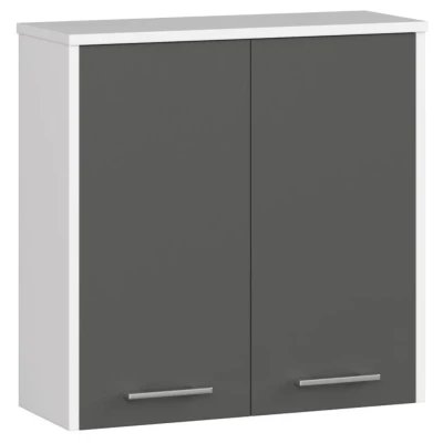 MERALYA Wand-Badezimmerschrank – weiß/grau