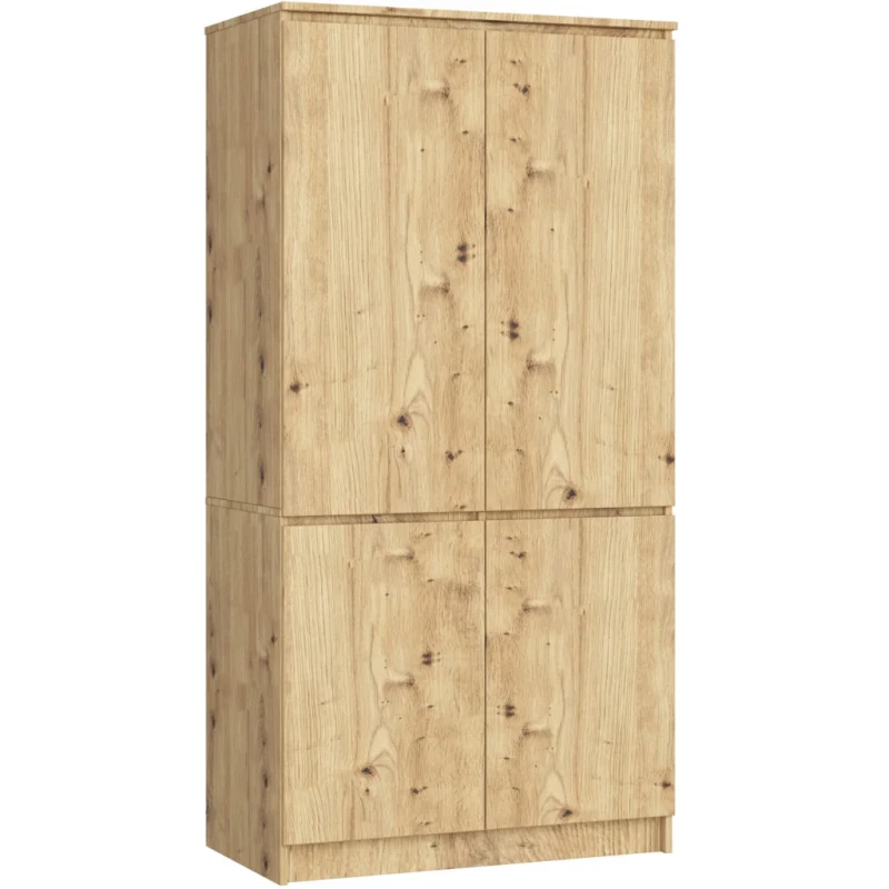 Viertüriger Kleiderschrank 90 cm LOTA - Artisan Eiche
