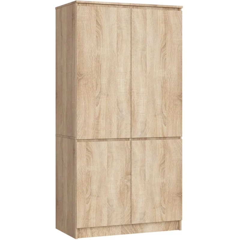 Viertüriger Kleiderschrank 90 cm LOTA - Sonoma Eiche