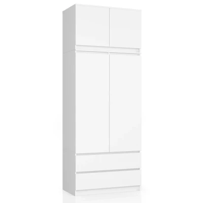 Kleiderschrank mit 90 cm Auszug LOTA - weiß
