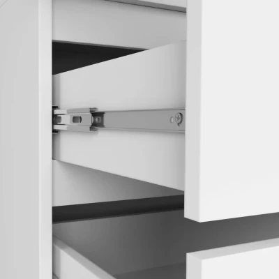 Kleiderschrank mit 90 cm Auszug LOTA - weiß