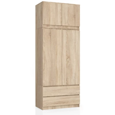 Kleiderschrank mit 90 cm Auszug LOTA – Sonoma Eiche