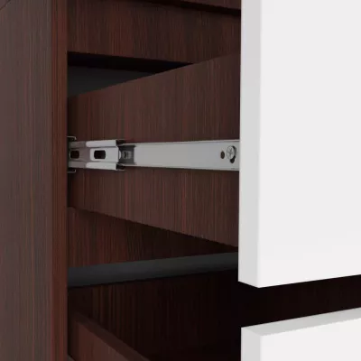 Kleiderschrank mit 90 cm Auszug LOTA – Wenge/Weiß