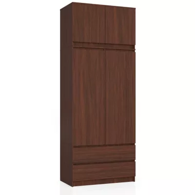 Kleiderschrank mit 90 cm Auszug LOTA - Wenge
