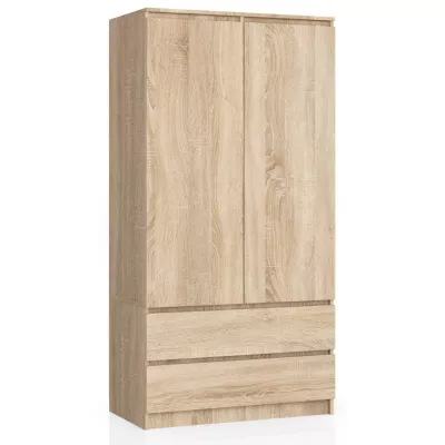 Kleiderschrank mit Schubladen, 90 cm, LOTA – Sonoma Eiche