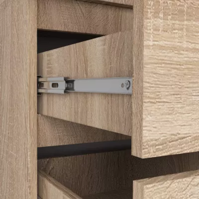 Kleiderschrank mit Schubladen, 90 cm, LOTA – Sonoma Eiche