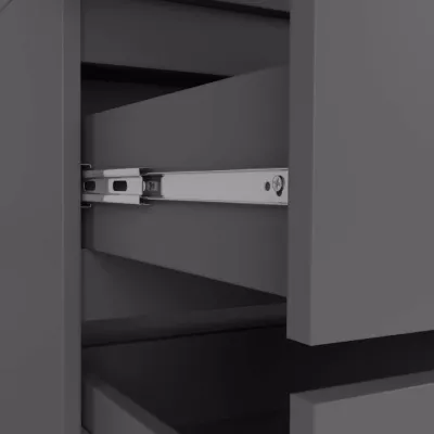 Kleiderschrank mit Schubladen 90 cm LOTA - grau