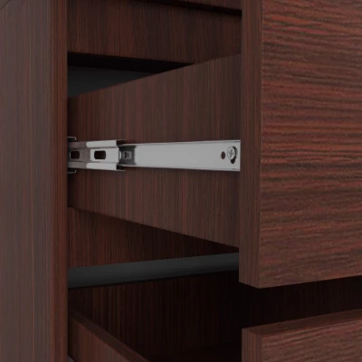 Kleiderschrank mit Schubladen und Spiegeln, 90 cm, LOTA - Wenge