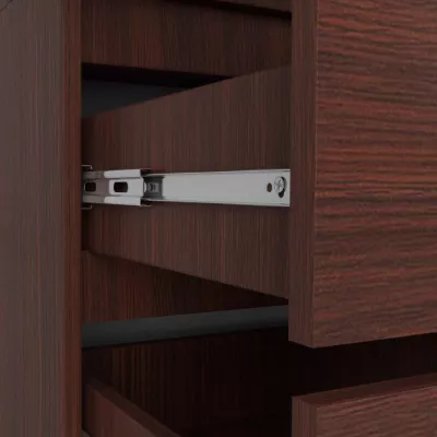 Kleiderschrank mit Schubladen und Spiegeln, 90 cm, LOTA - Wenge