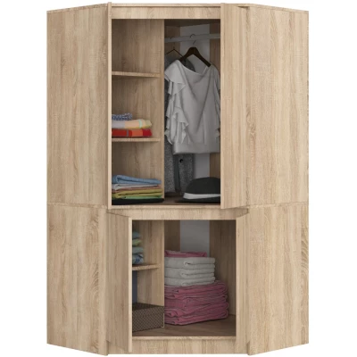Eckkleiderschrank 100 cm LOTA - Sonoma Eiche