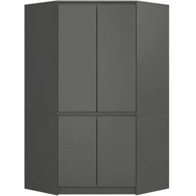 Eckkleiderschrank 100 cm LOTA - grau