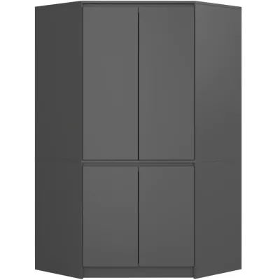 Eckkleiderschrank 100 cm LOTA - grau