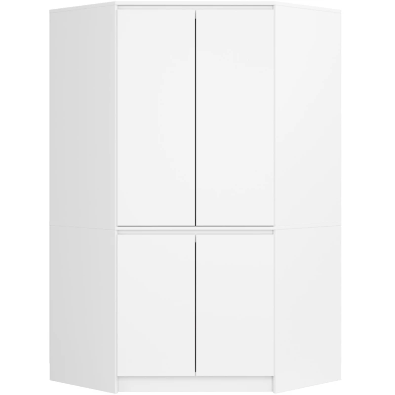 Eckkleiderschrank 100 cm LOTA - weiß