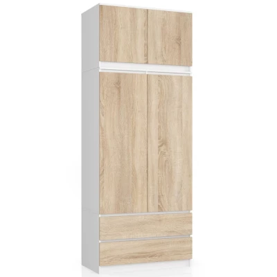 Schrankerweiterung LOTA 90 cm – weiß/Sonoma Eiche