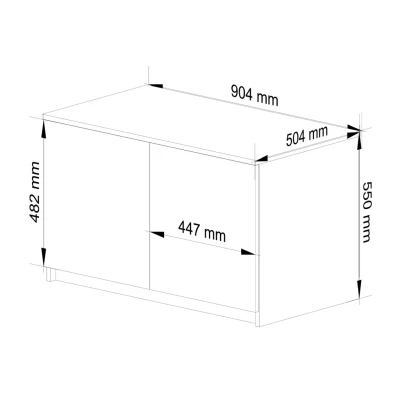 Schrankerweiterung LOTA 90 cm – weiß/Sonoma Eiche