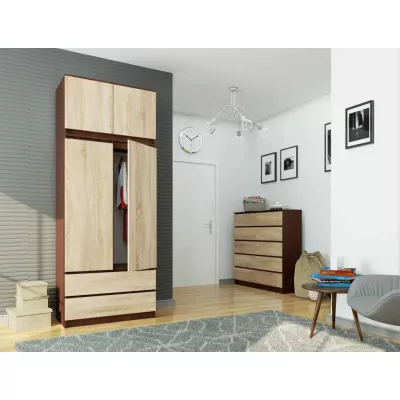 Schrankerweiterung LOTA 90 cm – Wenge / Sonoma Eiche