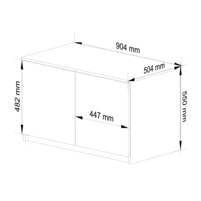 Schrankerweiterung LOTA 90 cm - weiß/grau