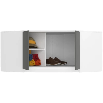 Eckschrankerweiterung LOTA 100 cm - weiß/grau