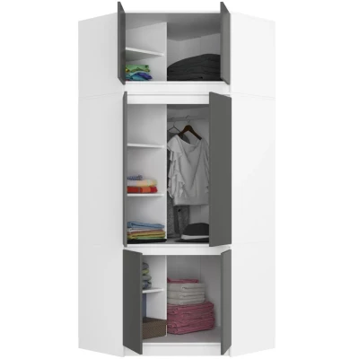 Eckschrankerweiterung LOTA 100 cm - weiß/grau