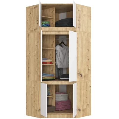 Eckschrankerweiterung LOTA 100 cm – Artisan Eiche / Weiß