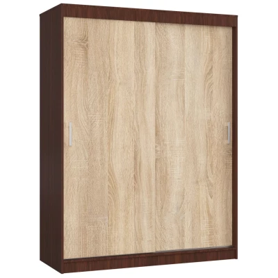 Geräumiger Kleiderschrank 150 cm VALESTRA - Wenge / Sonoma-Eiche