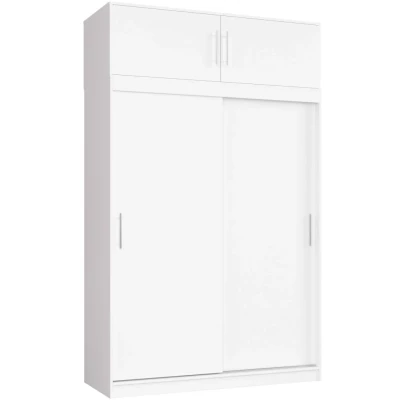 Geräumiger Kleiderschrank 150 cm VALESTRA mit Erweiterung – weiß