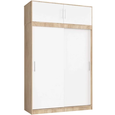 Geräumiger Kleiderschrank 150 cm VALESTRA mit Erweiterung – Sonoma-Eiche / Weiß