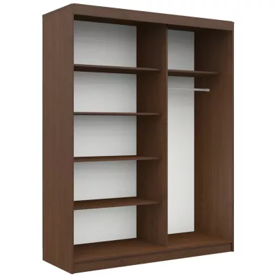 Geräumiger Kleiderschrank 150 cm VALESTRA mit Spiegeln - Wenge