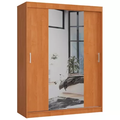 Geräumiger Kleiderschrank 150 cm VALESTRA mit Spiegeln - Erle