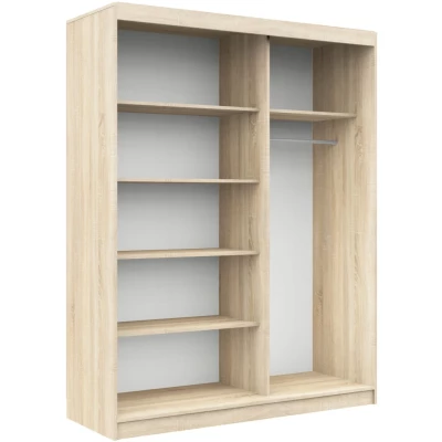 Geräumiger Kleiderschrank 150 cm VALESTRA mit Spiegeln - Sonoma-Eiche / Wenge