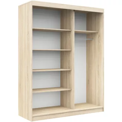 Geräumiger Kleiderschrank 150 cm VALESTRA mit Spiegeln - Sonoma-Eiche / Wenge