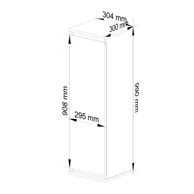 Schmaler Wandschrank VALESTRA – Sonoma Eiche / Weiß