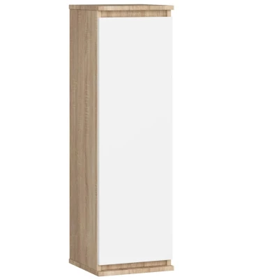 Schmaler Wandschrank VALESTRA – Sonoma Eiche / Weiß