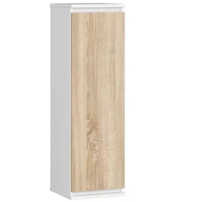 Schmaler Wandschrank VALESTRA – Weiß / Sonoma Eiche