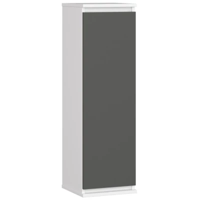 Schmaler Wandschrank VALESTRA – weiß/dunkelgrau