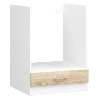 TRIVORA Ofenschrank – Breite 60 cm, Weiß/Sonoma Eiche