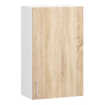 TRIVORA Hängeschrank mit einer Tür – Breite 50 cm, Weiß/Sonoma Eiche
