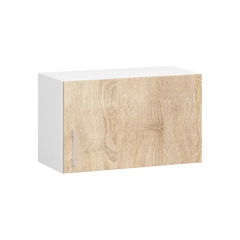 TRIVORA Oberschrank für Dunstabzugshauben – Breite 60 cm, Weiß/Sonoma Eiche